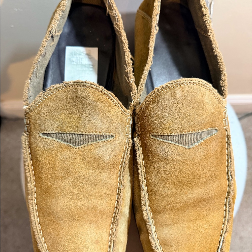 Donald J. Pliner Tan Suede Loafers